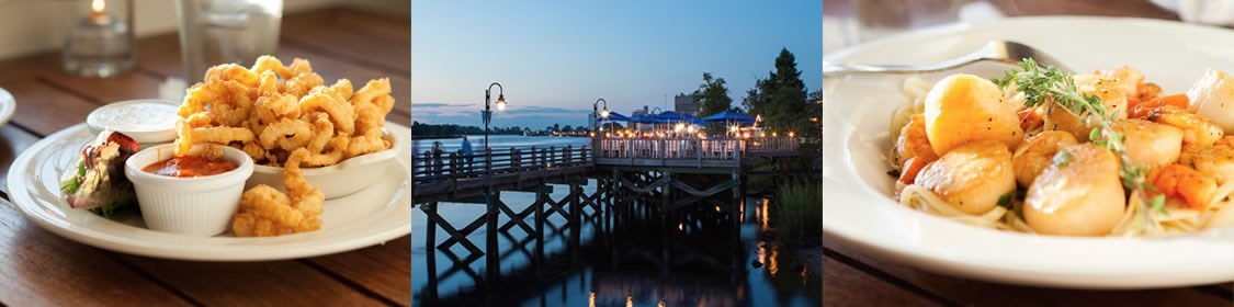 Our bar offers a spectacular view of the Cape Fear River